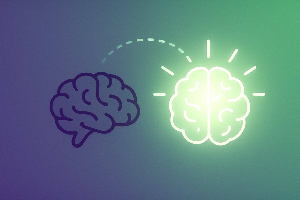 Knowledge transfer between brains - Protégé Effect illustration